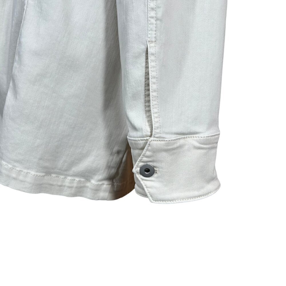 j. jill White Removeable Tie Button Front Utility Jacket Size L - Picture 12 of 14